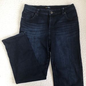 Relaxed Straight-Leg Dark Jeans